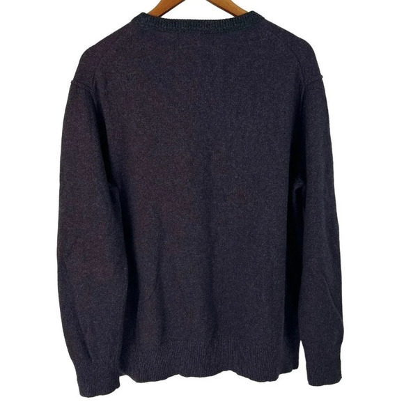 Banana Republic Filpucci Men's Size XL Wool Blend Pullover Sweater Purple & Gray - Picture 2 of 6